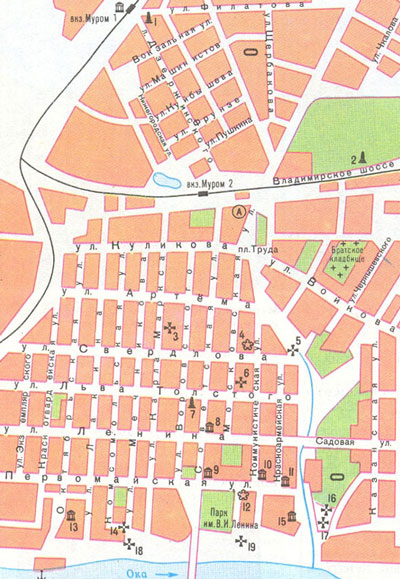 карта центра Мурома
